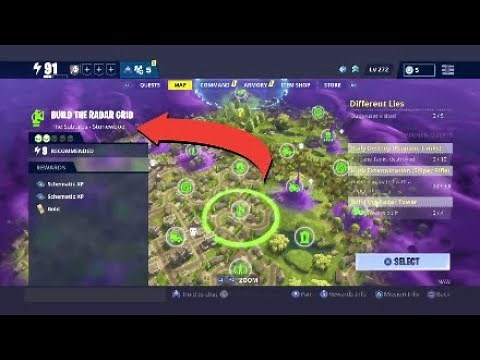 Fortnite Save the World how to build 4 radar towers