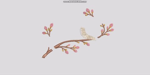 Cute Birds on Branch Embroidery Design, Pink Birds With Floral Blossom, Spring Nature Machine Embroidery File - Etsy