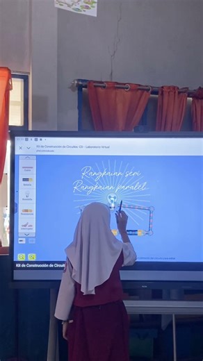 Belajar rangkaian seri dan rangkaian paralel menggunakan PID (Papan Interaktif Digital)