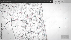 Tracking Positions Of Public Transport Using Modern GPS Tech UI. City Services GPS. Innovative Tech Software UI. GPS UI Marks Cars In City Map. Satellite Navigation Network. Futuristic Digital Tech