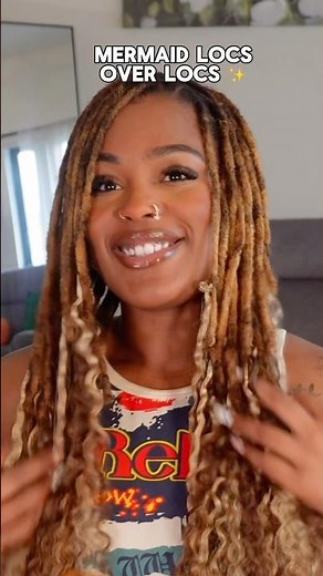 Quick & easy Mermaid Locs install over locs 🔥#locs #locstyles