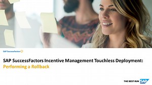 SAP SuccessFactors Incentive Management Touchless Deployment: Rol