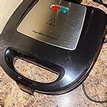 Hamilton Beach Electric Sealed Sandwich Maker Grill with PFAS-Free Nonstick Plates, Makes Stuffed French Toast, Omelets, Compact & Easy to Store, Black (25430G)