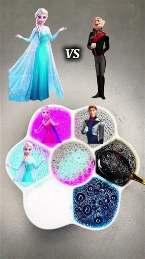 Elsa VS Villain 👑✨ Disney Colors Mixing #colormixing #disney #satisfying #viral #shorts