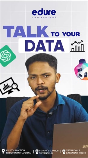 Talk to Your Data Using AI | AI-Powered Data Analysis | Edure Learning #shorts