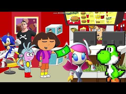 Dora And Boots Gets Fat At McDonald's/Grounded (Re-Grounded Series Remake)