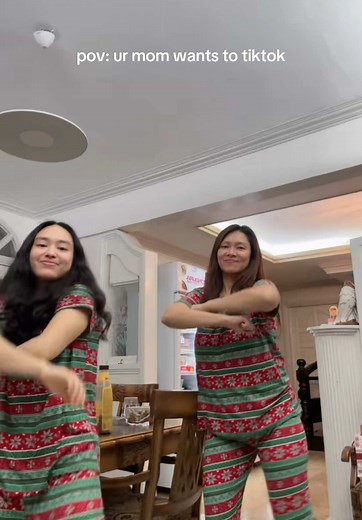 Fun Christmas Pajama Dance with Mom