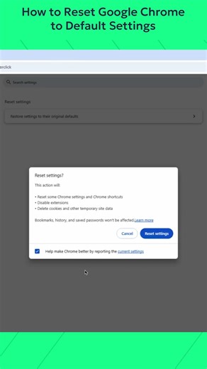 How to Reset Google Chrome to Default Settings