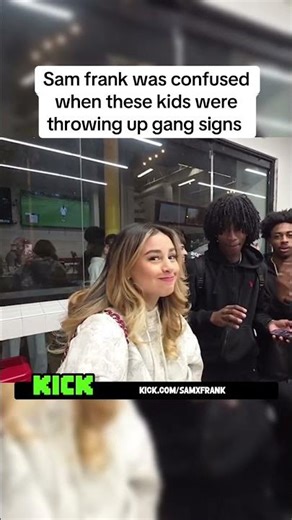 Sam frank was confused when these kids were throwing up gang signs #samfrank #kids #gangs