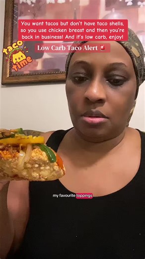 When taco shells are out and they’re too many carbs, and you think to you use chicken breast as the taco shells. All you have to do is slit them without cutting it into two, but just a slit, then batter and fry them or you can grill them. Voilà low carb taco shells¡! Now, fill them with your toppings and enjoy ☺️ 😋 #Foodie #foodtiktok #FoodLover #chickentacos #tacos