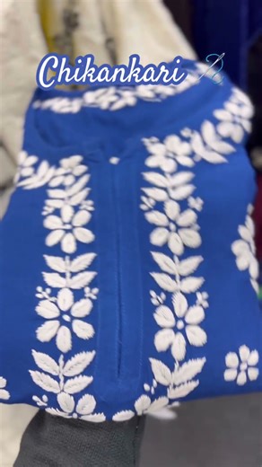 Hand embroidery 🪡 Kurti Set polyester Thread #fashion #embroiderylover #chikankari