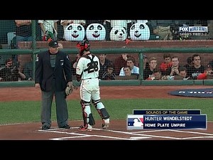 WS2014 Gm5: Home plate umpire mic'd up during Game 5