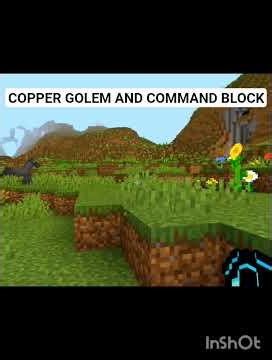 #minecraft COPPER GOLEM AND COMMAND BLOCK execute as @p at @s run fill ~-5 ~-5 ~-5 ~5 ~5 ~5 air