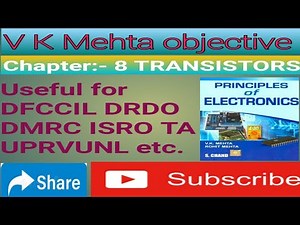 Chapter :-8 TRANSISTORS ||V K MEHTA & ROHIT MEHTA || Principal of Electronics ||Basics Electronics||