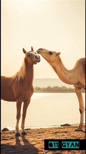 Horse and camel friendship story #shorts#cuteanimals