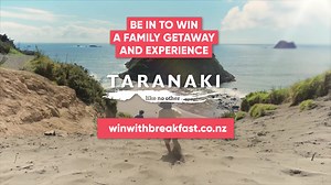 Be in to win an epic family getaway to experience Taranaki like no other! Head to winwithbreakfast.co.nz to enter. Prize includes return flights for four, 3-night’s stay at Novotel New Plymouth, a private tour of Govett-Brewster Art Gallery, entry to incredible Taranaki family attractions, and so much more! Bought to you by Taranaki - like no other | Breakfast