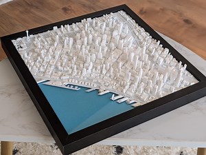 Framed Seattle 3D City Map: Modern Skyline Art Gift - Etsy