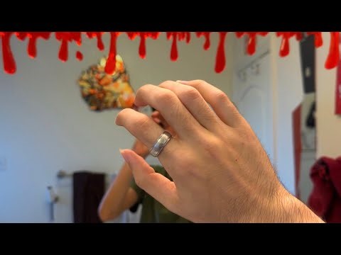 ASMR Tapping & Scratching Around My Bathroom 🩸 - lofi