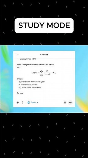 ChatGPT Study & Learn Mode 📙