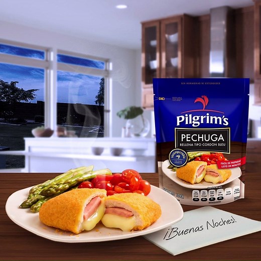 Sorprende a tu familia con una deliciosa Pechuga rellena tipo Cordon Bleu, te lo agradecerán. 😍😘 | Pilgrim's México
