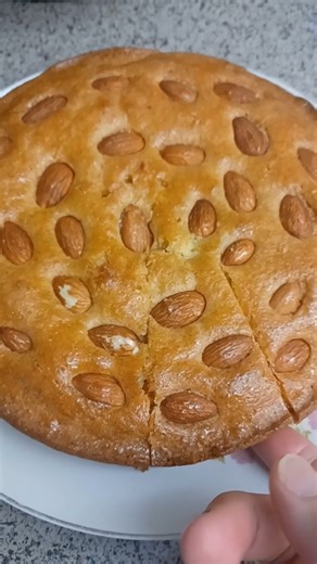homemade almond cake by food ara🇺🇸 #california #food #shorts #cake