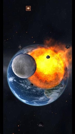 Solar Samash :- “Earth Collides With the Moon: A Massive Explosion!”💥 #Earth #Moon #SpaceCollision
