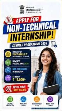 Govt Internship 2026 🔥 ₹15,000 Stipend | Non-Technical Internship | Apply Now #anas_du