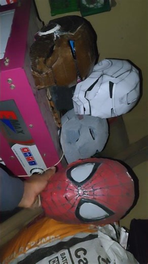 Full Cardboard Superhero Helmets Handmade Builds (Spider-Man + Iron Man) #marvel #helmet #ironman ll