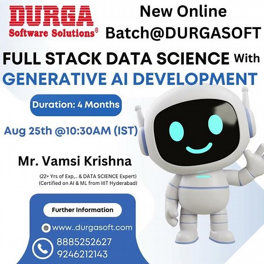 🤖 New Online Batch @ DURGASOFT 🚀