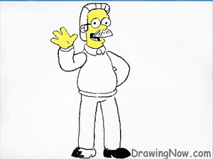 How To Draw Ned Flanders From Simpsons