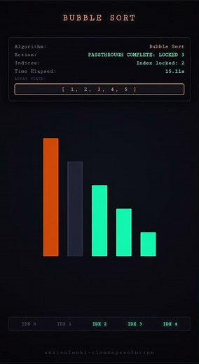 Bubble Sort Animation Explained in 22 Seconds 📊✨ | Coding Visualization #shorts