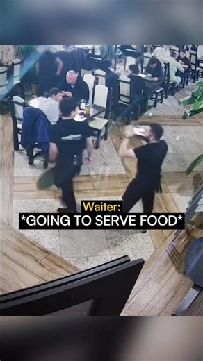Waiter Impresses Customers With Insane Reflex