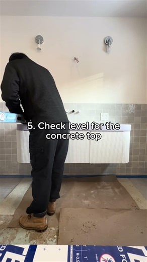 Concrete Vanity Top Installation from Start to Finish!