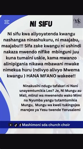 Listen to this inspiring masterpiece #sdarmy @MashimoniAy @@Rose Wanjiku630 #go @M³ @GCTV MEDIA #sdasongs #CapCut