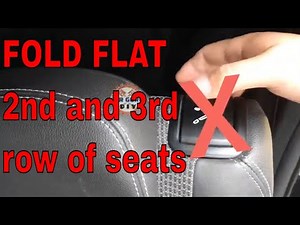 How to fold flat second and third row seats in Toyota