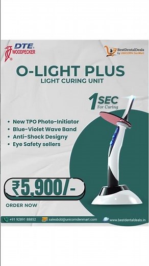 Woodpecker DTE O-Light Plus Digital LED Curing Unit