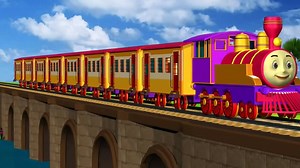 Engine Engine Number 9 - 3D Animation English Nursery Rhymes for Children with Lyrics