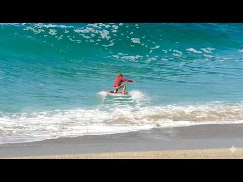 Stay Dry and Win $1000: Skimboarding Contest in Big Waves