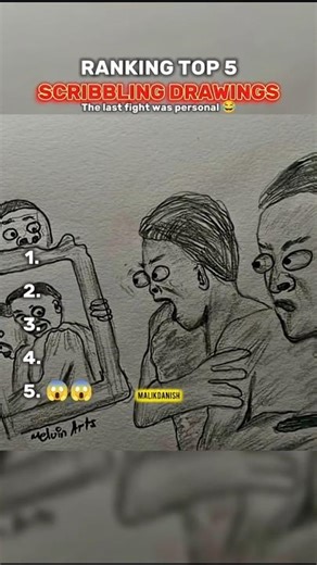 Rankin Top 5 Scribbling Drawing (So Bad It's Good 😂) #shorts