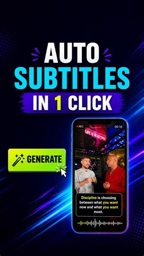 1-Click Auto Subtitle Generator | Create Captions Instantly!