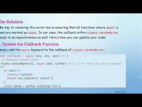 Solving the await is only valid in async function Error in Node.js with SendGrid and Nodemailer