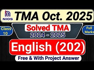 NIOS Class 10 English Solved TMA 2024-25