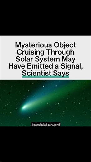 Stars4Alam on Instagram: "Mysterious Object cruising Through Solar System May Have Emitted a Signal, Scientist Says. Astronomers Have been flummoxed by an unusually Strong Narrowband radio signals that has beed dubbed wow signal Becouse of a note one experts left beside the printout of the outburst. Now Harvard University Astronomers and Alien Hunter Avi Loeb has a wild a new theory about signals. What if the 1977 Signal was sent by 3I/ATLAS, Mysterious interstellar object currently crusing thro