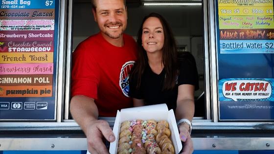 Look Inside: Watch mini donuts being made inside DonutNV food truck in. Columbus, GA