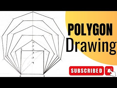 How to draw any regular polygons in engineering drawing