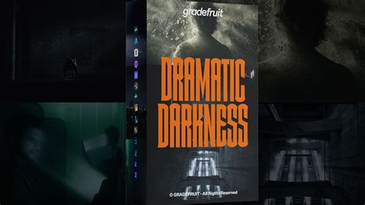 强烈阴影高对比度戏剧性摄影调色LUT/LR预设 中文教程 GradeFruit - Dramatic Darkness LUTs & LR Presets