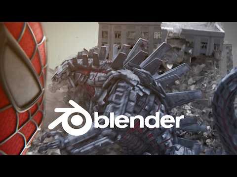 Spiderman VS MechaGodzilla || Blender Short Film