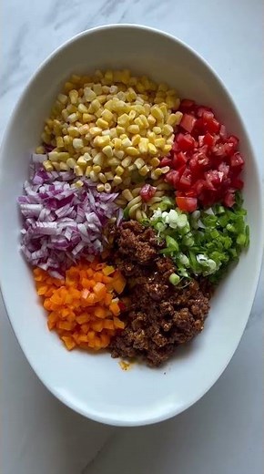 Taco Pasta Salad A delicious pasta salad that can be eaten at room temperature