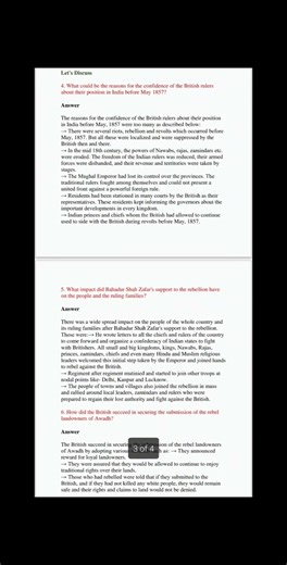 History ch 5 question answer part 2 #youtubeshorts #viral #trending