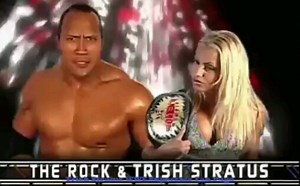 The Rock & Trish Stratus vs The Dudley Boys